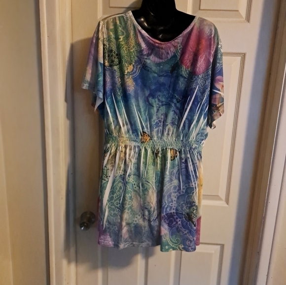 Faded Glory multicolored blouse 2X - Picture 2 of 3